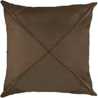 Kit 2 Capa De Almofada Suede Aveludada Drapeada 45x45cm Tabaco