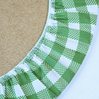 Kit 2 Capa Sousplat Allegra Microfibra Base Mdf Verde Xadrez