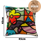 Kit 2 Capas Almofada Decorativa Para Sala Com Ziper Suede 45x