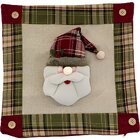 Kit 2 Capas Almofada Natalina Boneco De Neve Papai Noel 45cm