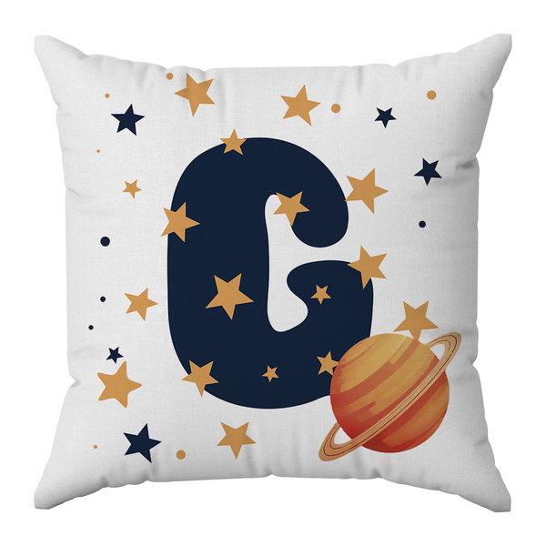 Kit 2 Capas Almofadas Astronauta Nome Personalizado 45x45 Id