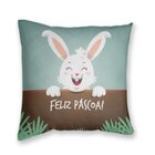 Kit 2 Capas Almofadas Decorativas Own Coelho Feliz Páscoa Tec