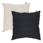 Kit 2 Capas de Almofada Quadrada Eco Tecido Preto 43x43cm