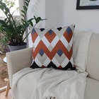 Kit 2 Capas De Almofada Geométrica Terracota Tricot Cinza