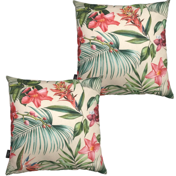 Kit 2 Capas De Almofada Impermeável Estampa Digital 100% Algo