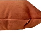 Kit 2 Capas De Almofada Veludo Liso Quadrada Terracota