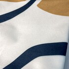 Kit 2 Capas de Almofada Quadrada Velveteen Azul e Mostarda 43X43cm Belchior