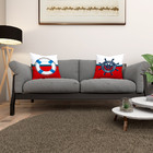 Kit 2 Capas De Almofadas Decorativas 40cm Estampadas Navio