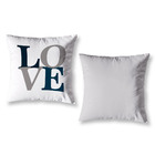 Kit 2 Capas De Almofadas Decorativas Estampadas Chevron Azul