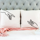 Kit 2 Capas De Almofadas Para Sofá 40x40 Casal Conexão Branco