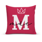 Kit 2 Capas De Almofadas Para Sofá 40x40 Rosa Mãe Branco