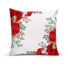 Kit 2 Capas De Almofadas Para Sofá 40x40 Rosas Branco