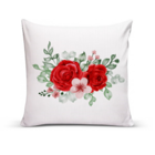 Kit 2 Capas De Almofadas Para Sofá 40x40 Rosas Branco