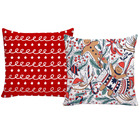 Kit 2 Capas De Almofadas Para Sofá 40x40 Tema Natal Branco