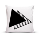 Kit 2 Capas De Almofadas Para Sofá 40x40 Triângulo Branco