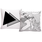 Kit 2 Capas De Almofadas Para Sofá 40x40 Triângulo Branco