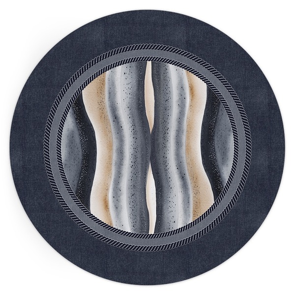 Kit 2 Capas P/ Sousplat Blue Waves 35x35