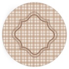 Kit 2 Capas P/ Sousplat Xadrez Bege 35x35