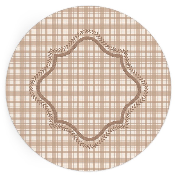 Kit 2 Capas P/ Sousplat Xadrez Bege 35x35