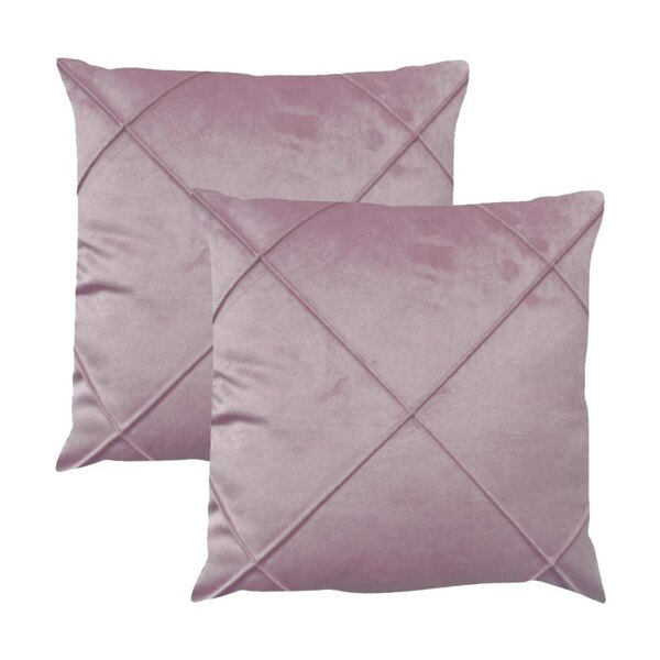 Kit 2 Capas Para Almofada Drapeada Em Veludo Quadrada 43x43 C