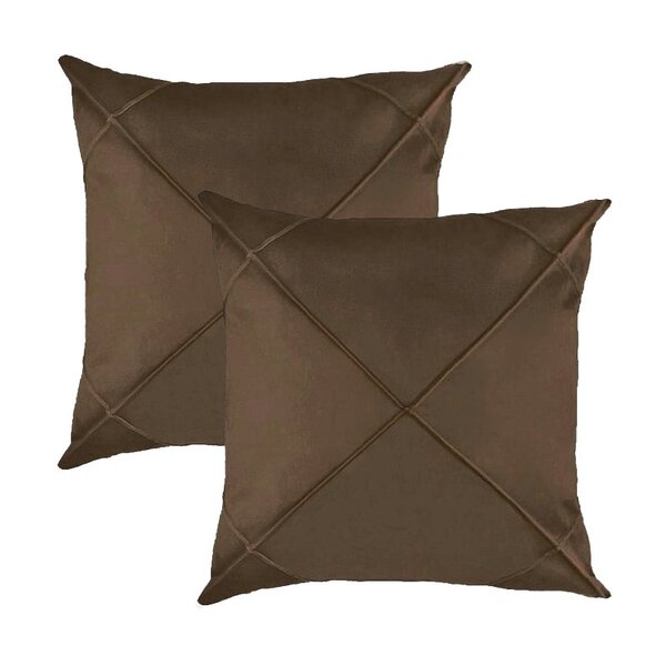 Kit 2 Capas Para Almofada Drapeada Em Veludo Quadrada 43x43 C