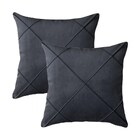 Kit 2 Capas Para Almofada Drapeada Em Veludo Quadrada 43x43 C