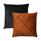 Kit 2 Capas Para Almofada Drapeada Em Veludo Quadrada 43x43 C