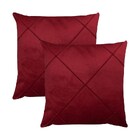 Kit 2 Capas Para Almofada Drapeada Em Veludo Quadrada 43x43 C