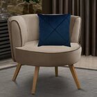 Kit 2 Capas Para Almofada Drapeada Em Veludo Quadrada Azul Ma