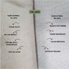 Kit 2 Capas Para Almofada Drapeada Em Veludo Quadrada Bege E