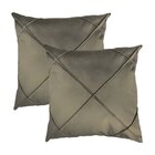 Kit 2 Capas Para Almofada Drapeada Em Veludo Quadrada Camurça