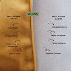 Kit 2 Capas Para Almofada Drapeada Em Veludo Quadrada Mostarda