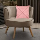 Kit 2 Capas Para Almofada Drapeada Em Veludo Quadrada Rose