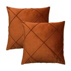 Kit 2 Capas Para Almofada Drapeada Em Veludo Quadrada Terraco