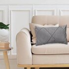 Kit 2 Capas Para Almofada Drapeada Em Veludo Retangular 60x40