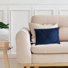 Kit 2 Capas Para Almofada Drapeada Em Veludo Retangular Azul