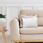 Kit 2 Capas Para Almofada Drapeada Em Veludo Retangular Branco