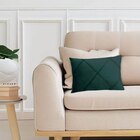 Kit 2 Capas Para Almofada Drapeada Em Veludo Retangular Verde