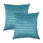 Kit 2 Capas Para Almofada Drapeada Line Em Veludo Quadrada 50