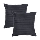 Kit 2 Capas Para Almofada Drapeada Line Em Veludo Quadrada Ci