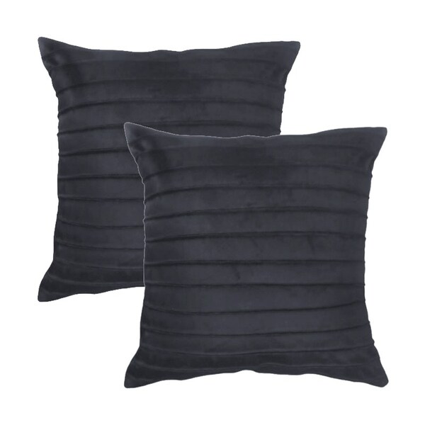 Kit 2 Capas Para Almofada Drapeada Line Em Veludo Quadrada Ci