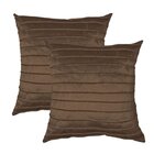 Kit 2 Capas Para Almofada Drapeada Line Em Veludo Quadrada Ma