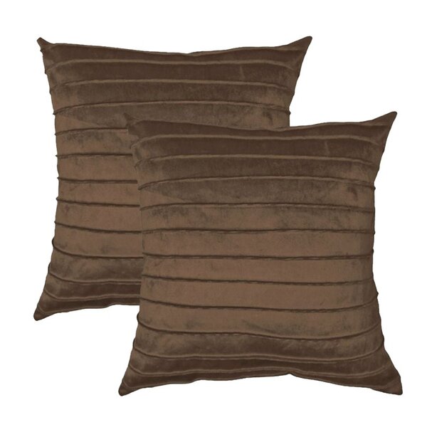 Kit 2 Capas Para Almofada Drapeada Line Em Veludo Quadrada Ma