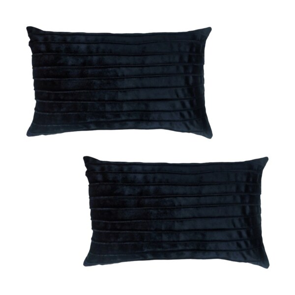 Kit 2 Capas Para Almofada Drapeada Line Em Veludo Retangular