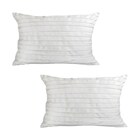 Kit 2 Capas Para Almofada Drapeada Line Em Veludo Retangular