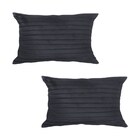 Kit 2 Capas Para Almofada Drapeada Line Em Veludo Retangular