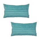 Kit 2 Capas Para Almofada Drapeada Line Em Veludo Retangular