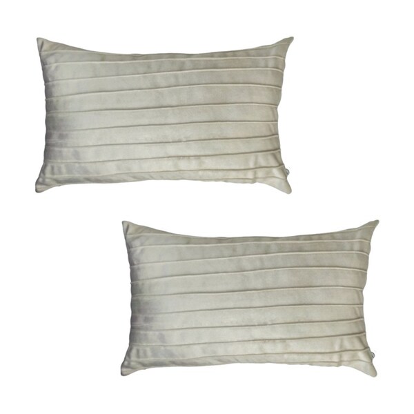 Kit 2 Capas Para Almofada Drapeada Line Em Veludo Retangular