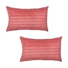 Kit 2 Capas Para Almofada Drapeada Line Em Veludo Retangular