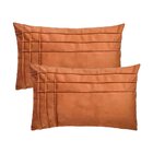 Kit 2 Capas Para Almofada Drapeada Line T Retangular Em Velud